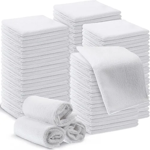 Miniatura 10 de Macarrie - 200 paños de limpieza de microfibra, toallas de microfibra para automóvil, paños de lavado absorbentes, reutilizables, sin pelusas, Negro