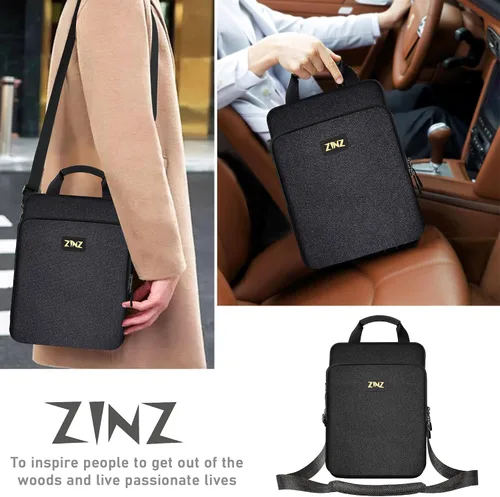 Miniatura 2 de ZINZ Bolsa de hombro para laptop de 12.3-13 pulgadas, bolso expandible con compartimento para objetos de valor compatible con MacBook Air/Pro/Neo