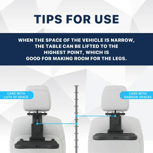 Miniatura 8 de Mesa Bandeja para Asiento Trasero de Automóvil, Bandeja de Comida Estable Plegable para Asiento Trasero del Auto para Pasajeros Traseros en Viajes