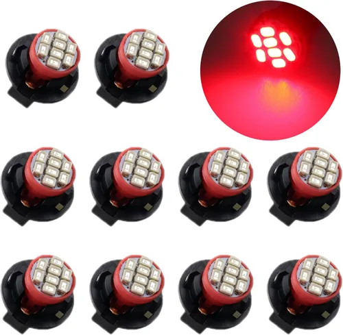 Miniatura 11 de T10 194 168 Bombillas LED para instrumentos de tablero azul con enchufe de bloqueo giratorio, extremadamente brillante, panel de instrumentos T10