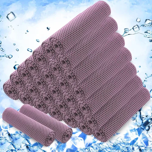 Miniatura 16 de Hosuly Paquete de 30 Toallas Refrescantes, 40"x12" Hielo Transpirables Suaves Frías Paño de Sudor Microfibra Paños de Entrenamiento para Gimnasio