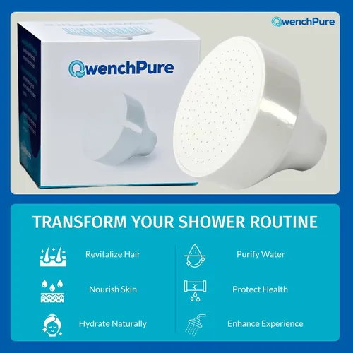 Miniatura 5 de QwenchPure Cartucho de repuesto para filtro de cabezal de ducha - 100% KDF-55 para agua dura, elimina cloro y contaminantes, suaviza y purifica