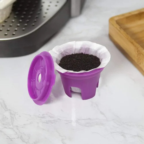 Miniatura 5 de Perfect Pod - Forros de papel reutilizables para cápsulas de café K Cup, se adapta a todas las marcas, compatible con todas las cápsulas