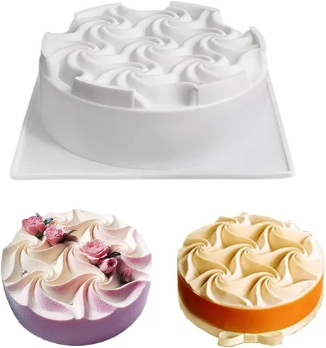 Molde de silicona para pastel de mousse francés de una sola flor 3D de 6 pulgadas, molde de silicona para tartas, crisantemo, girasol, dona, barra