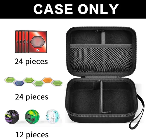 Miniatura 2 de Funda compatible con Bakugan para Baku Gear Pack, organizador de juguetes, almacenamiento para tarjetas Bakucores y figuras de acción ultra Negro