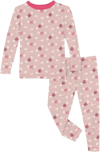 Miniatura 140 de KicKee Pants Conjunto de pijama de manga larga con estampado de piezas