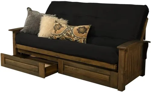 Miniatura 11 de Kodiak Furniture Washington - Marco de futón tamaño Queen con cajones de almacenamiento, marco de futón de madera con colchón incluido en color azul