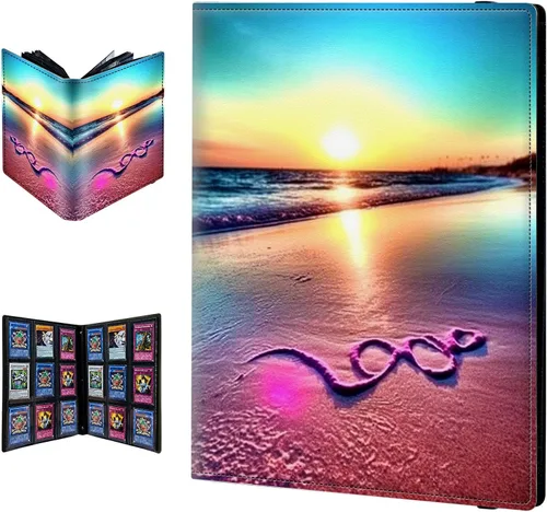 Miniatura 11 de Carpeta para tarjetas de intercambio, 9 bolsillos para tarjetas intercambiables, 360 bolsillos de doble cara, funda para tarjetas de tamaño Mujeres