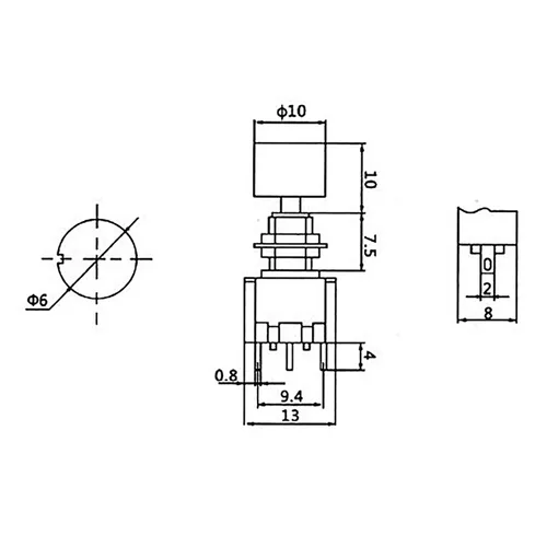 Miniatura 8 de Gikfun AC 2A 250V/5A 120V NO/NC SPST Interruptor de botón momentáneo Kit de bricolaje para Arduino (paquete de 8 piezas) EK1926