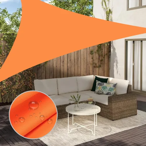 Miniatura 11 de Neween Toldo tipo vela triangular de 6 pies 7 pulgadas x 6 pies 7 pulgadas x 6 pies 7 pulgadas, impermeable, para patio, terraza, pérgola, para Gris