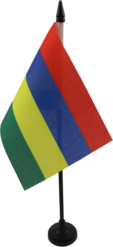 Miniatura 26 de AZ FLAG Sierra Leone Bandera de mesa 5'' x 8'' - Bandera de escritorio de Sierra Leona 21 x 14 cm - Bastón y base de plástico negro