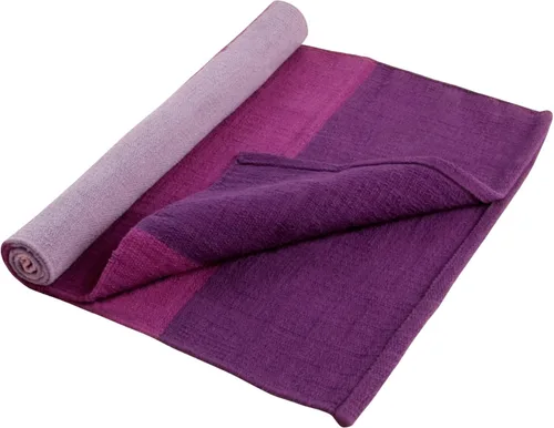 Miniatura 3 de Hugger Mugger Alfombra de yoga de algodón, absorbente, tejido apretado, Ashtanga y alfombra de yoga caliente, ayuda con manos y pies resbaladizos