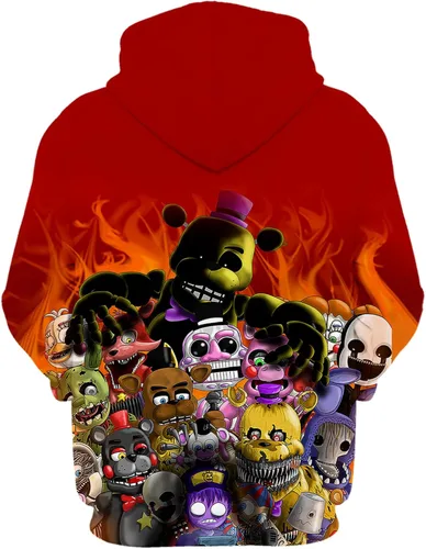Miniatura 3 de Puzhai Sudadera con capucha para adolescentes con estampado 3D de anime para niños y niñas