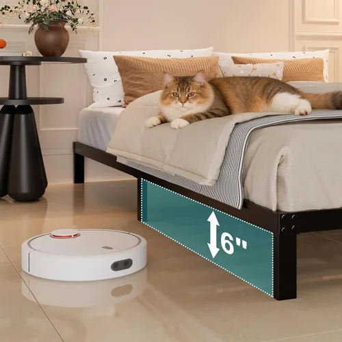 Miniatura 4 de Maenizi Marco de Cama Tamaño King Sin Necesidad de Somier, Marco de Cama Plataforma King de Servicio Pesado de 8 Pulgadas Soporta Hasta 3000 Libras