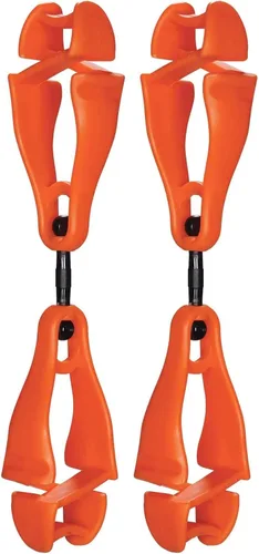 Miniatura 17 de Ergodyne Squids 3420 Swiveling Glove Clip Holder with Dual Clips Rojo - Paquete de 6