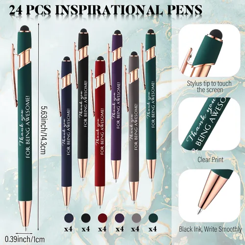 Miniatura 3 de Kosiz 48 piezas de regalo de agradecimiento a los empleados, cuadernos inspiradores a granel y juego de bolígrafos, cuadernos motivacionales