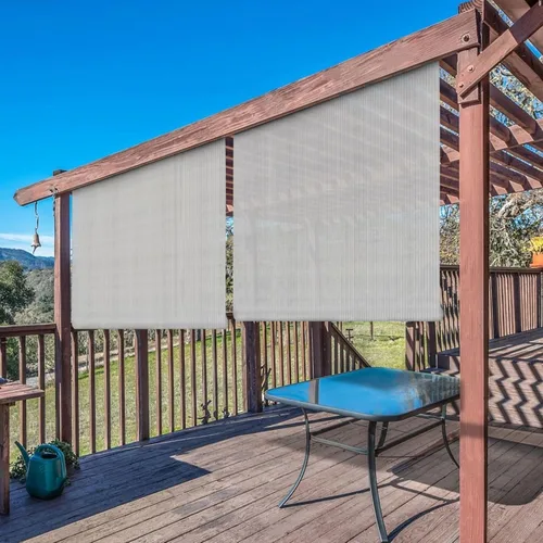 Miniatura 6 de Windscreen4less Persianas opacas enrollables para exteriores, pantalla de privacidad para pérgola, balcón, porche, cochera, terraza, ventana, 8' An