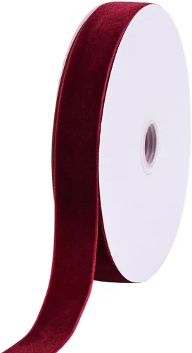 Miniatura 12 de Bobina de cinta de terciopelo negro de 20 yardas, 1 pulgada