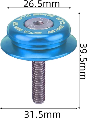 Miniatura 3 de Cubierta superior para auriculares de bicicleta, tapa superior de aleación de aluminio, cubierta de tubo superior, tapa de botella de cerveza