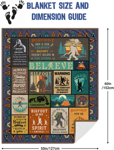 Miniatura 2 de Regalos de Bigfoot, Regalos de Sasquatch para Hombres y Mujeres, Regalos de Escondite Manta Bigfoot, Regalos de Navidad y Cumpleaños para Amantes