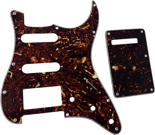 Miniatura 20 de KAISH Guardabarros de 11 agujeros estilo ST/Strat con placa trasera de trémolo para Stratocaster/Strat, HSS, verde menta de 3 capas, fabricado