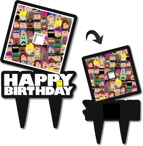 Decoración para tartas de cumpleaños Blox Gamer