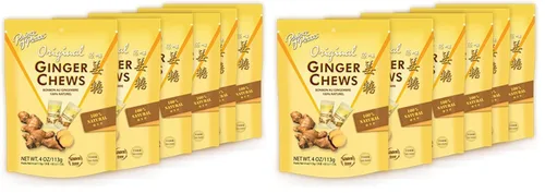 Miniatura 2 de Prince of Peace Original Ginger Chews, 4 onzas – Jengibre confitado – Paquete de dulces – Caramelo masticable de jengibre – Caramelo natural