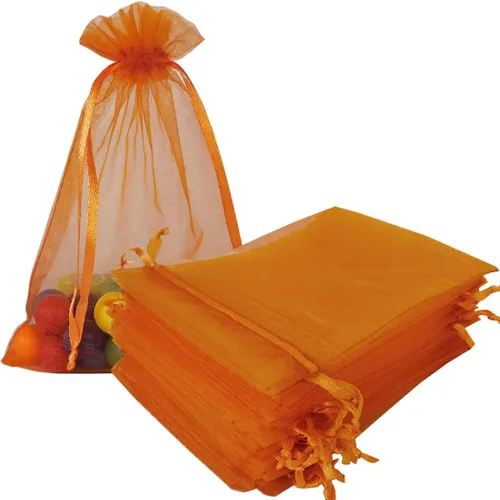 Miniatura 30 de Paquetes de 50 bolsas de organza de regalo de 4 x 6 pulgadas, cordón negro a granel para baby shower, Navidad, cumpleaños de profesores, recuerdos