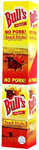 Miniatura 4 de Bull's Palitos de aperitivos originales de 0.9 onzas, caja de 24 unidades (hechos con carne de res y pollo, sin cerdo)