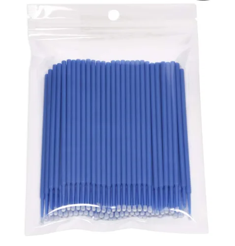 Mini Skater Paquete de 100 microaplicadores dentales de 0.098 pulgadas de diámetro de la cabeza, flexibles, para extensiones de pestañas orales, uso