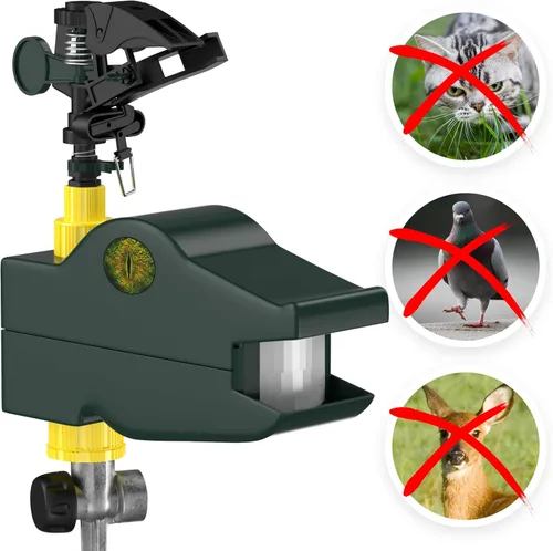 Miniatura 4 de Hoont Repelente de ciervos y gatos para exteriores, disuasorio de gatos para jardín, repelente de conejos y perros para patio, rociador activado por