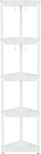 Miniatura 12 de Orimade Organizador de ducha esquinero de 2 niveles resistente a la oxidación, estante de esquina de piso de metal y plástico para baño, negro