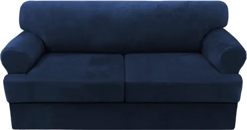 Miniatura 22 de H.VERSAILTEX Funda para sofá de 2 piezas, fundas para sillón con cojines en forma de T, funda para sofá de terciopelo grueso, protector de muebles