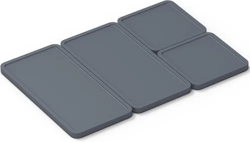 Hojas de referencia - Tapa de silicona para utensilios de cocina Prepd para separadores modulares de sartén - 4 tapas antiadherentes, aptas para
