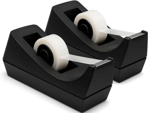 Dispensador de cinta de escritorio – Base antideslizante – Dispensador de rollo de cinta ponderada – Perfecto para oficina, hogar y escuela (cinta