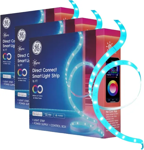 Miniatura 8 de GE Cync - Tira de luz LED inteligente, tira de luz LED para decoración de habitación con cambio de color, funciona con Alexa y Google Home
