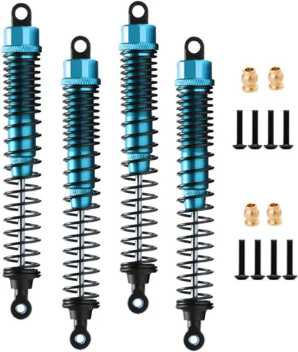 Amortiguador de amortiguador RC de 5.118 in Tipo ajustable para coche RC 1/10 Camión sobre orugas HPI HSP Losi Axial Tamiya Redcat Actualización Azul