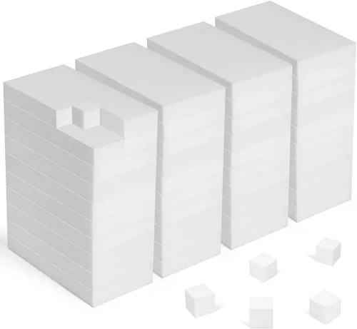 Miniatura 12 de Trendbox Paquete de 50 esponjas de melamina mágicas de limpieza en espuma de melamina a granel para platos, esponjas borradoras para limpieza