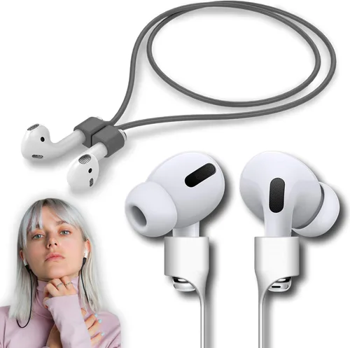 Correa magnética ultra fuerte para Airpod Pro, cordón deportivo antipérdida, compatible con Airpods de 3ª y 2ª generación Pro 3 2 1 (gris)