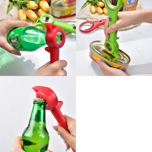 Miniatura 4 de Muellery Multifuncional 6 en 1 abridor de botellas tarro abrelatas comodidad fácil de usar hogar multi cocina herramientas verde CW00542Green