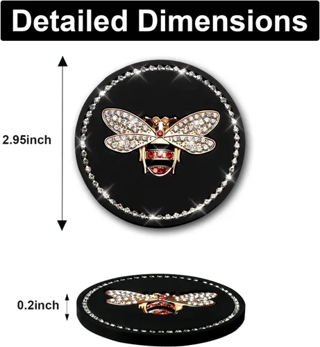 Miniatura 2 de Inserto de Portavasos Brillante - Posavasos de Silicona Antideslizante de 2.95 pulgadas a Prueba de Golpes, Accesorios Universales de Moda