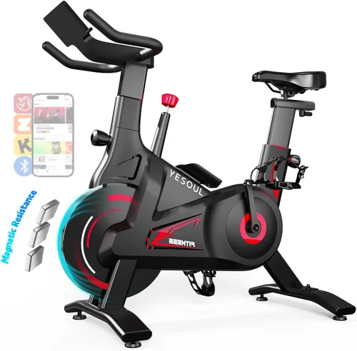 Miniatura 8 de Yesoul Black Exercise Bike for Home, Low Noise Indoor Cycling Bike for Home Gym Electric Stationary Bike with Tablet Mount & Comfortable Seat