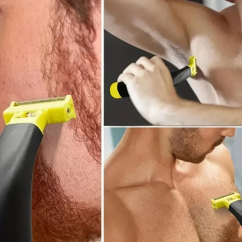 Miniatura 4 de Afeitadora eléctrica para hombre, maquinilla de afeitar de doble hoja para húmedo y seco, lavable de cuerpo completo, recargable por USB, 4
