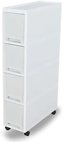 Miniatura 2 de Carrito de almacenamiento y organizador estrecho, delgado y delgado, gabinete de almacenamiento de cocina de 7.1 pulgadas junto al refrigerador