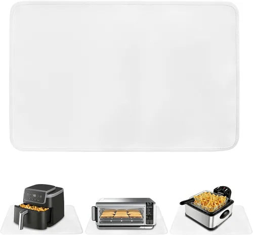 Miniatura 16 de Alfombrilla resistente al calor para freidora de aire, freidora profunda, horno, almohadillas calientes negras de 12 x 14 pulgadas para protector
