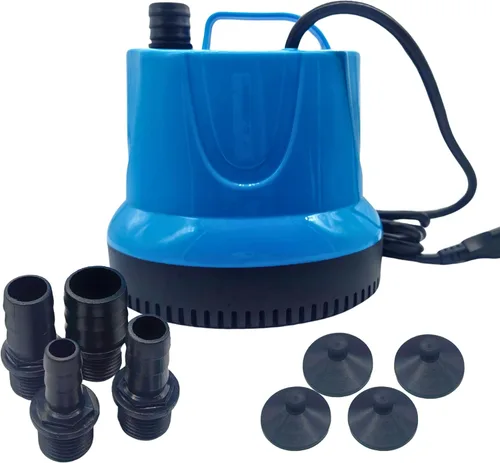 Miniatura 12 de Teamson Home Bomba de agua sumergible ajustable de 635 GPH de 50 W con un cable de alimentación de 6 pies y 3 boquillas diferentes para peceras