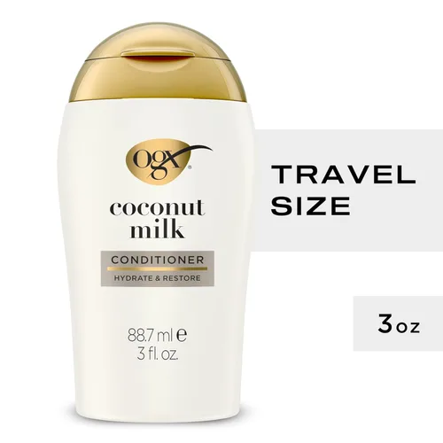 Miniatura 2 de OGX Acondicionador hidratante nutritivo + leche de coco, acondicionador hidratante y restaurador hidrata para cabello suave después del primer uso
