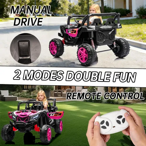 Miniatura 6 de Juguetes de Montar de 24V 4x4 Buggy de Montar con Control Remoto Alimentado por Batería Carro Eléctrico para Niños Vehículos Todo Terreno Lado a