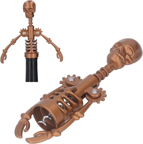 Miniatura 7 de Sacacorchos de calavera Abridor de botellas de vino Herramienta de apertura de esqueleto Sacacorchos de metal Hueso Vino tinto Vino tinto Vino