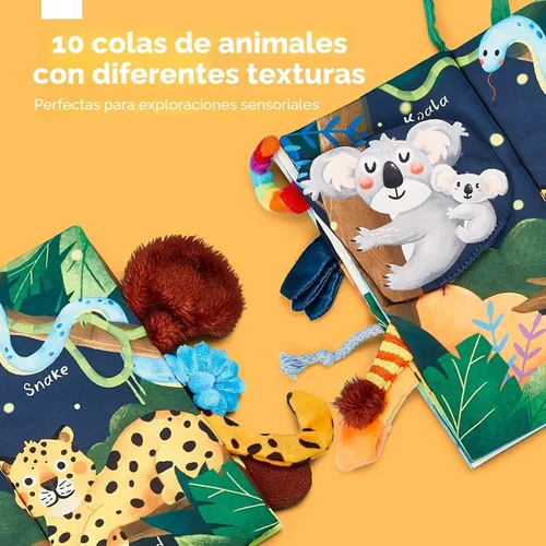 Miniatura 5 de hahaland Libros para bebés de 0 a 6 meses, juguete sensorial para bebés de 6 a 12 meses, libro de sensación táctil, juguete de viaje, regalos